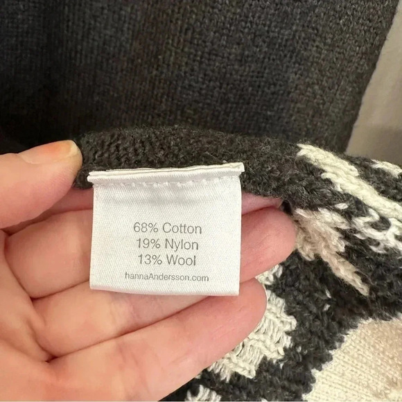 Hanna Anderson Girl's/Kid Wool Blend Gray & Yellow Sweater Dress Sz 150, 12 NWT - Picture 6 of 9